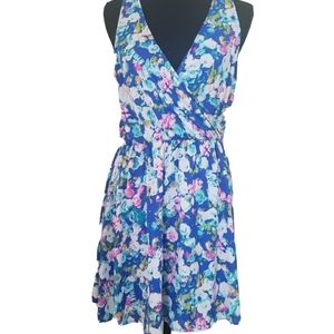 ❌CLOSEOUT❌Floral Wrap Mini Summer Dress By Lush